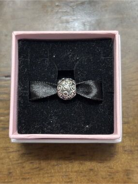 Authentic Pandora Swirl Bead Sterling Silver Charm (Retired)